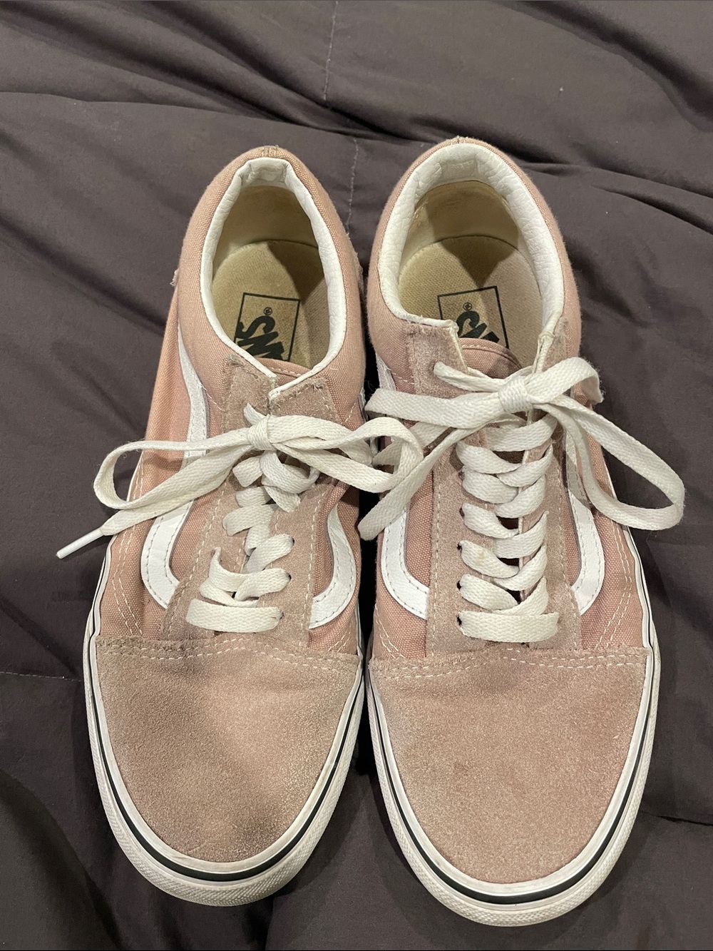 Vans Old Skool Grey Suede Sneakers with White Stripe